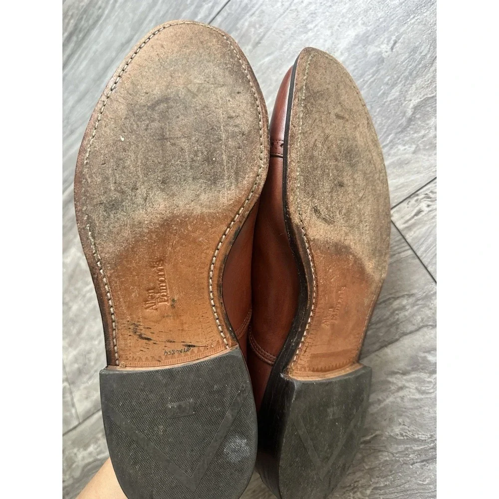 Allen Edmonds Clifton Leather 9.5 D Brown Cap Toe Oxford Dress Shoes